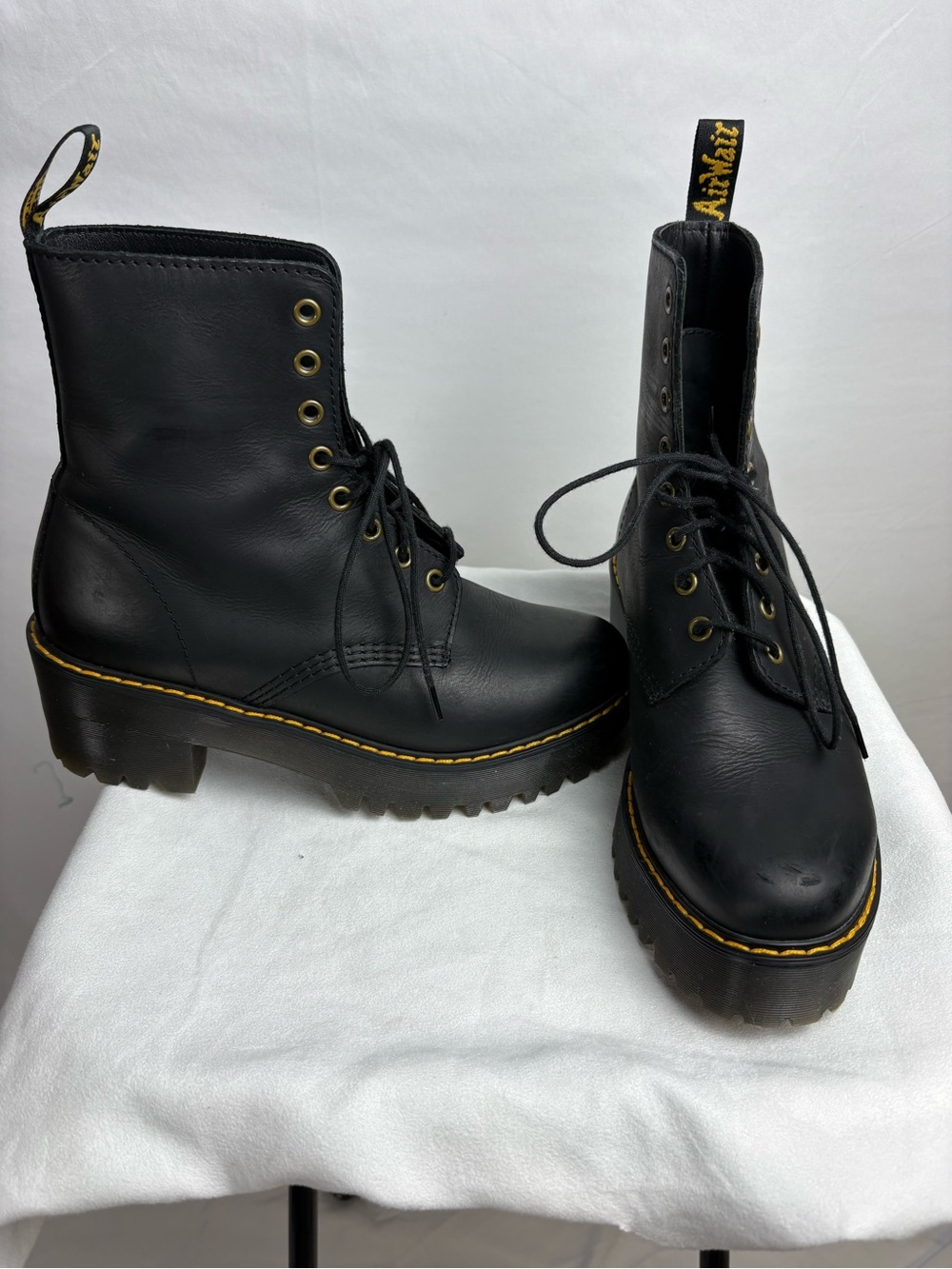 Dr. Martens Black Lace-Up Combat Boots - Picture 4 of 10